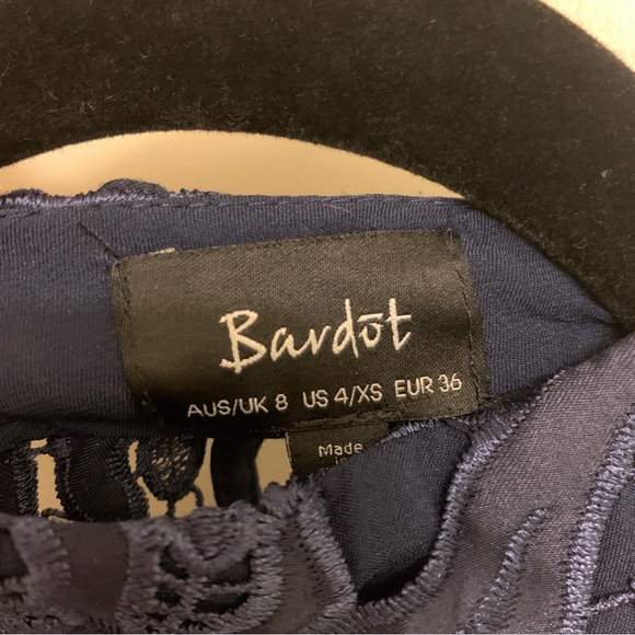 Bardot Isa Lace Halter Midi Dress in Navy (US size 4/XS) - Picture 7 of 7